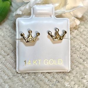 Solid Yellow Gold 14 Karat Heart 10x10mm Earring